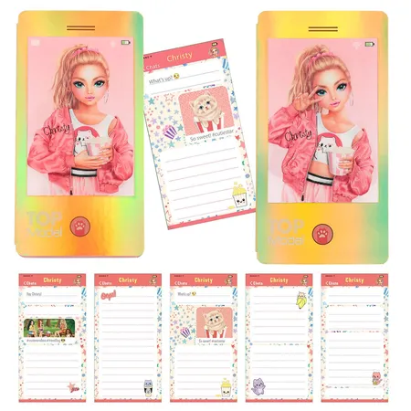Depesche TOPModel Mobile Notizbuch mit Wackelbild, 1 Stück, 4-fach sortiert