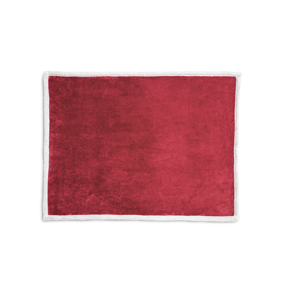 hi!dea 99078 - Couverture polaire réversible (190 g/m²) avec ruban de satin et carte personnalisée