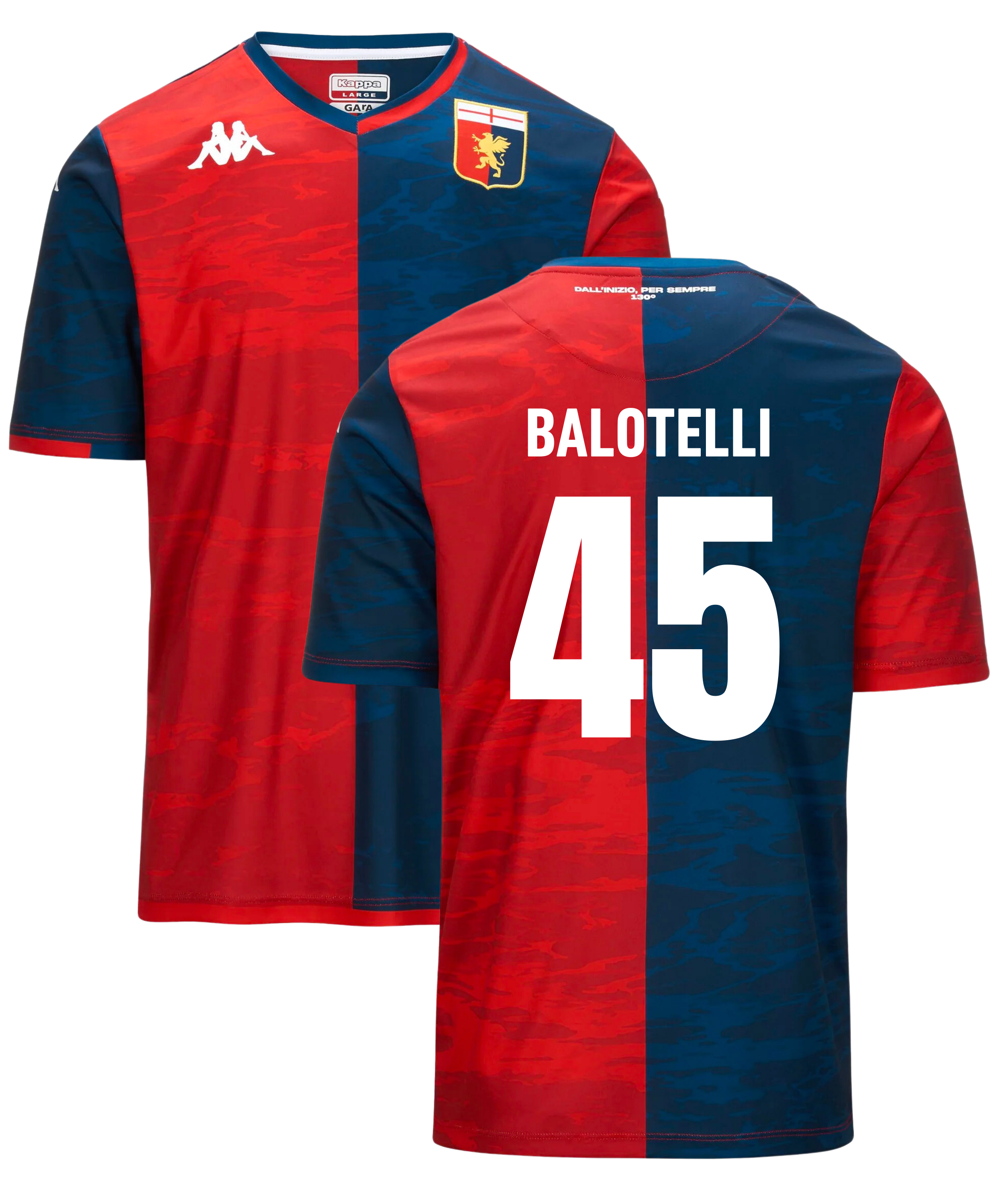 Genoa Thuisshirt 2024   Bedrukking Balotelli - Voetbalshirt Italië