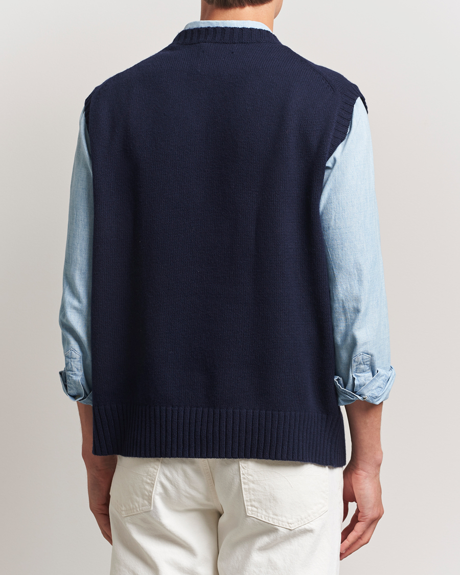 Polo Ralph Lauren US Flag Cotton/Wool Vest Hunter Navy