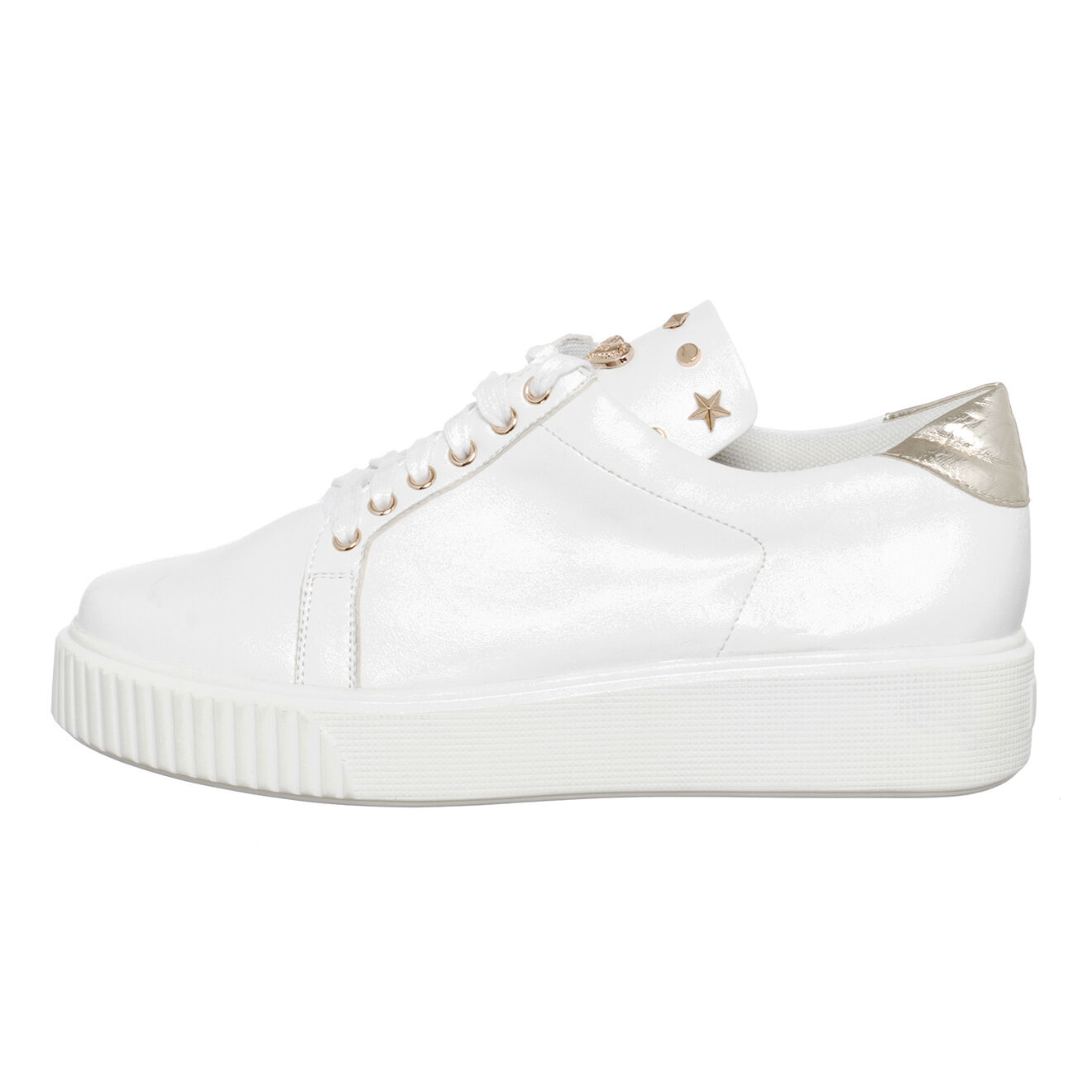 Tua By Braccialini Sneakers en Cuir Ana blanc/doré