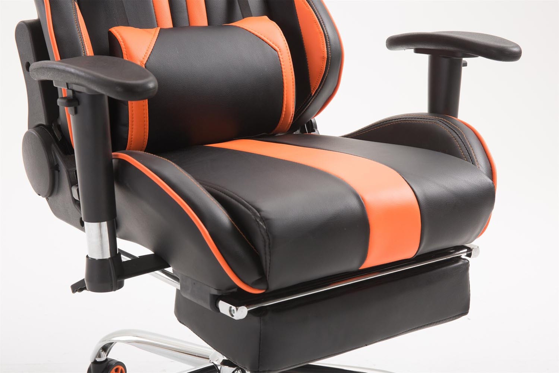 TPFLiving Racing Bürostuhl Limitless mit FußablageSchwarz/Blau