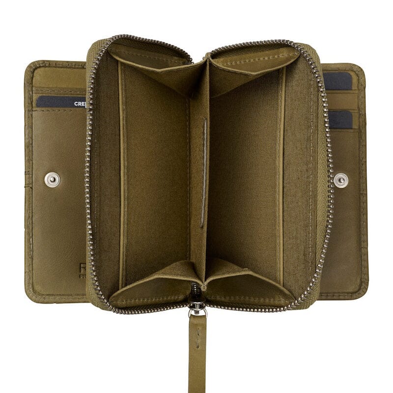 Burkely Cool Colbie Double Bi-fold Wallet Olive