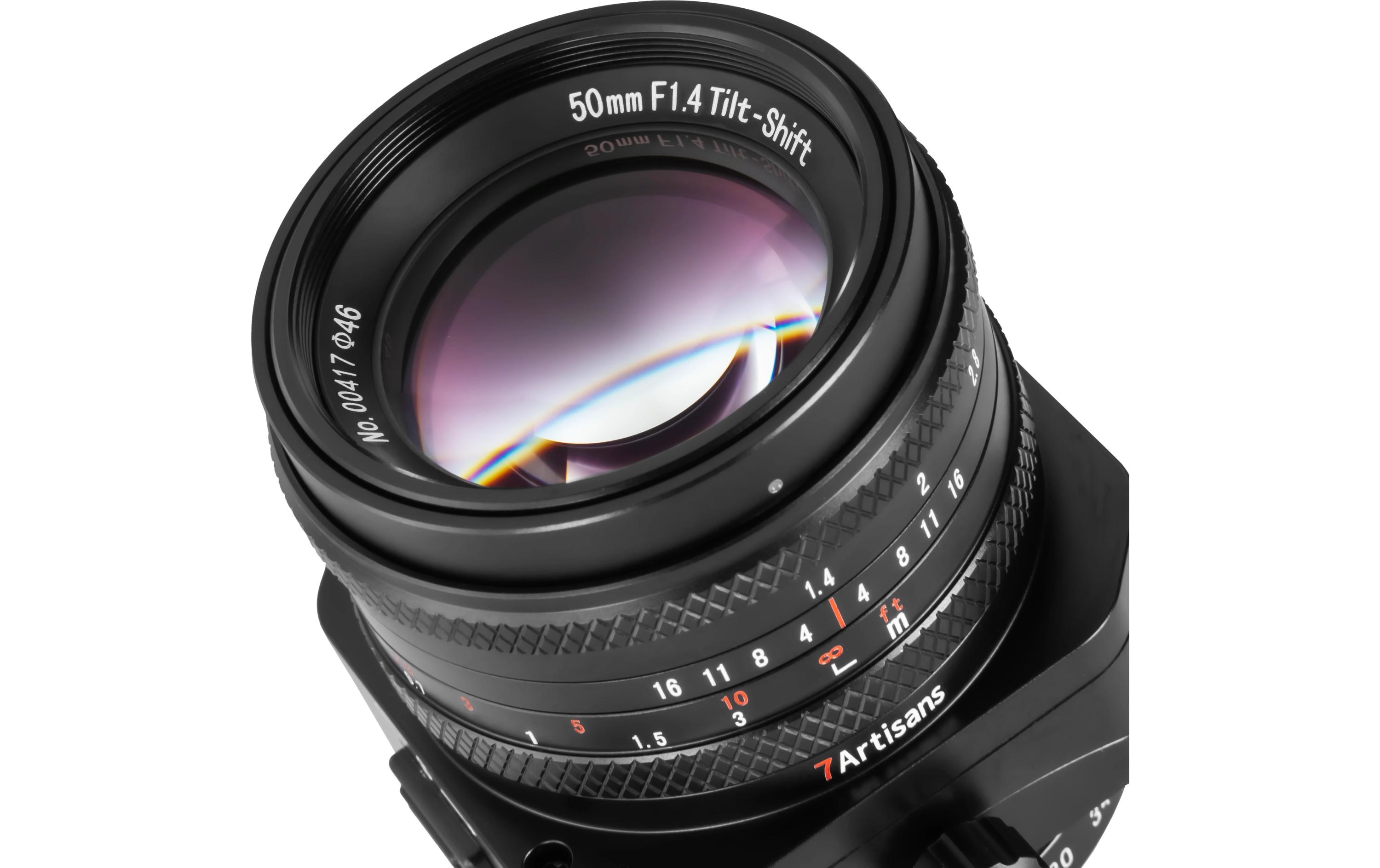 Festbrennweite 50mm F/1.4 – MFT<br>Tilt-Shift-Objektiv für Fuji X-Mount Kameras (Vollformat und APS-C)