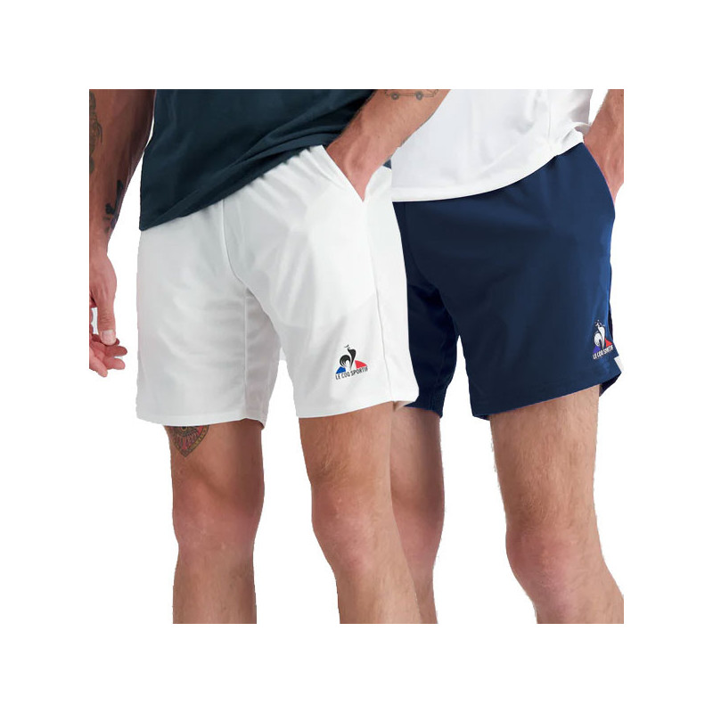 Short Tennis Le Coq Sportif N3 blanc ou bleu marine