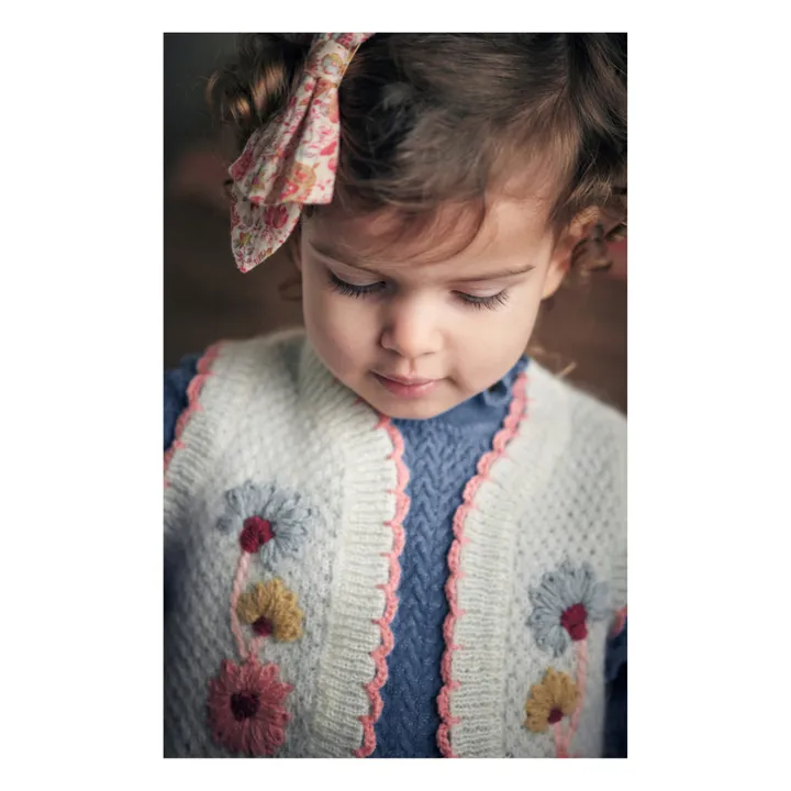 Louise Misha Gilet Brodé Main Sylna Bébé | Ecru