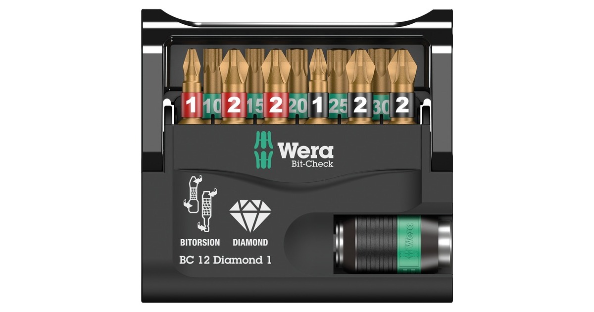WeraBit-Check 12 Diamond 1 bitset  (12-delig)