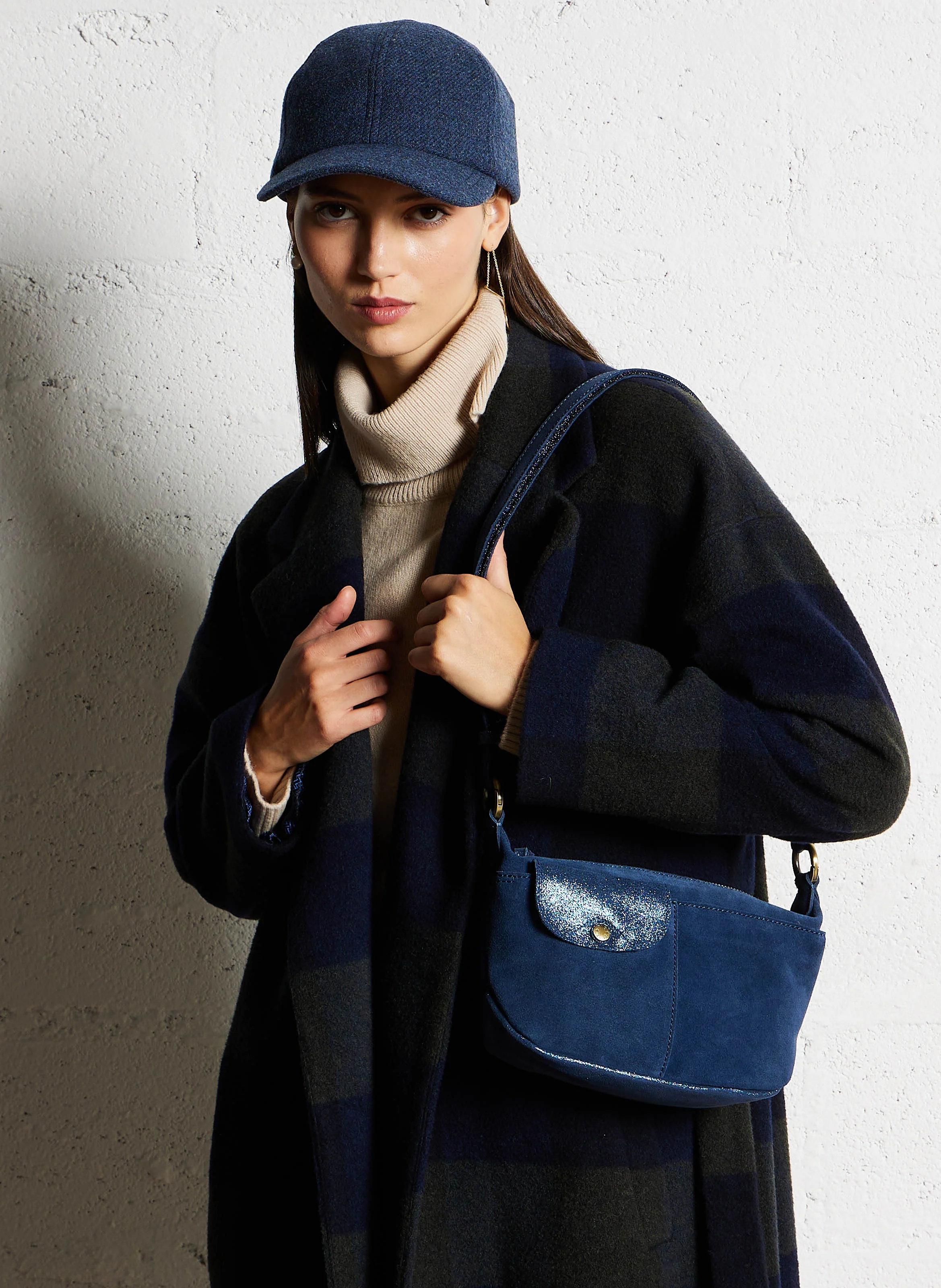 LAYA - Sac bandoulière en cuir | Bleu
