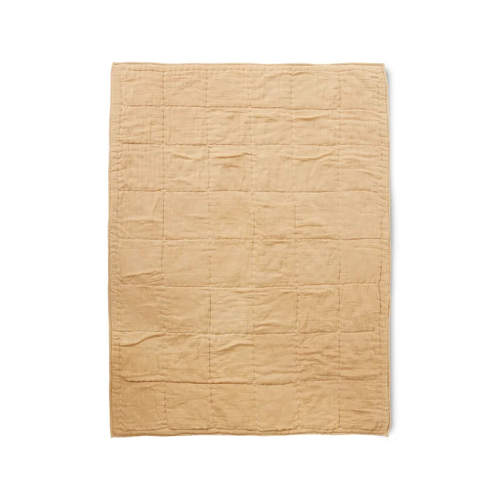 HKliving - Quilted Decke, 130 x 170 cm, sand