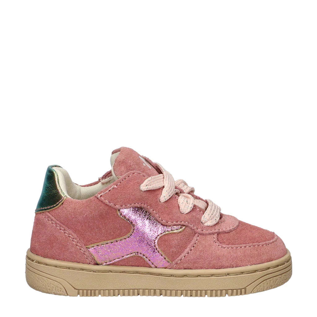 Nelson Kids suède sneakers roze