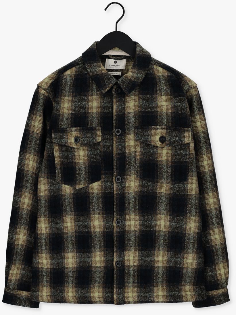 ANERKJENDT donkerblauwe anerkjendt overshirt aklion thick check overshirt
