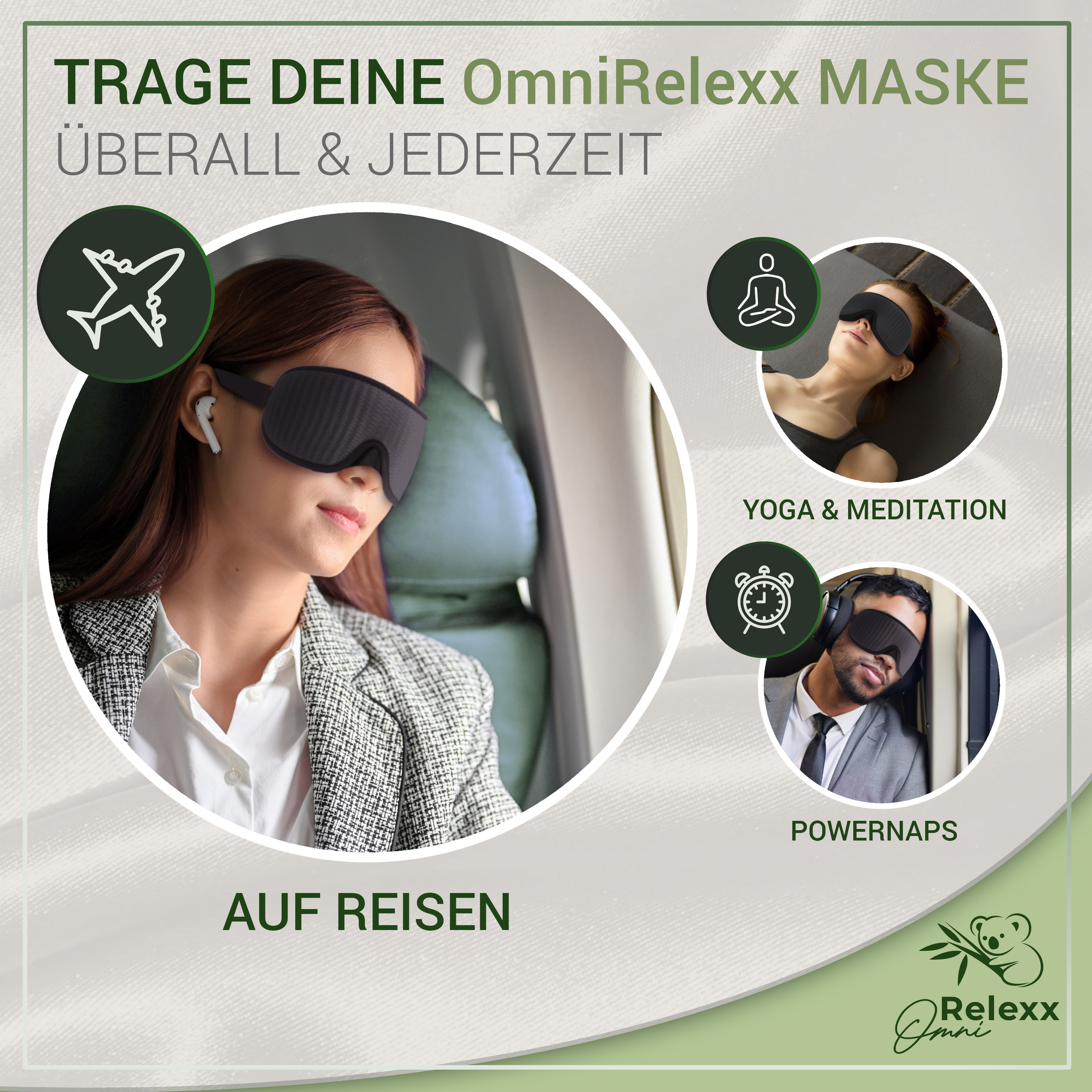 OMNIRELEXX® Atmungsaktive 3D SCHLAFMASKE
