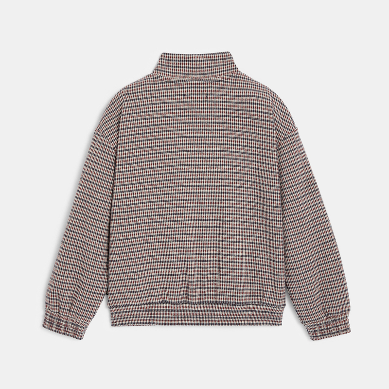 Blouson à carreaux écusson 