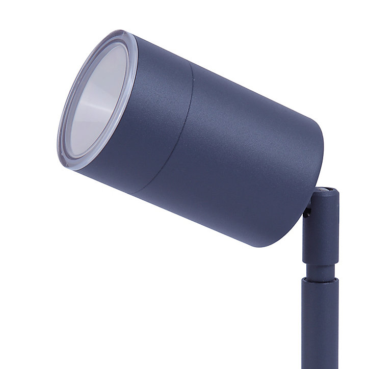 Spot à piquer Candiac LED intégrée 380lm IP44 GoodHome gris anthracite