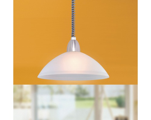 1-lamps hanglamp Ø 36 cm nikkel/mat/wit