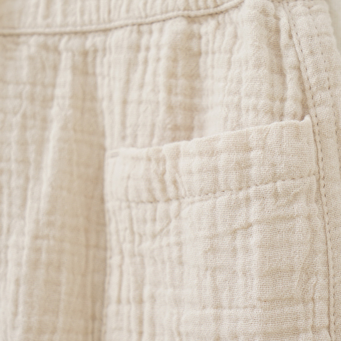 Topomini Pure Collection Baby Musselin-Hose mit Elastikbund hellbeige
