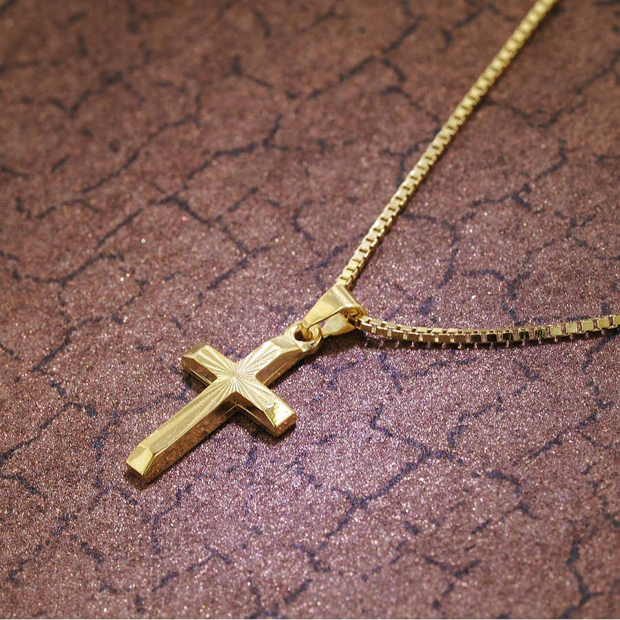 trendor Halskette mit Kreuz für Kinder Gold 3338 Karat gold