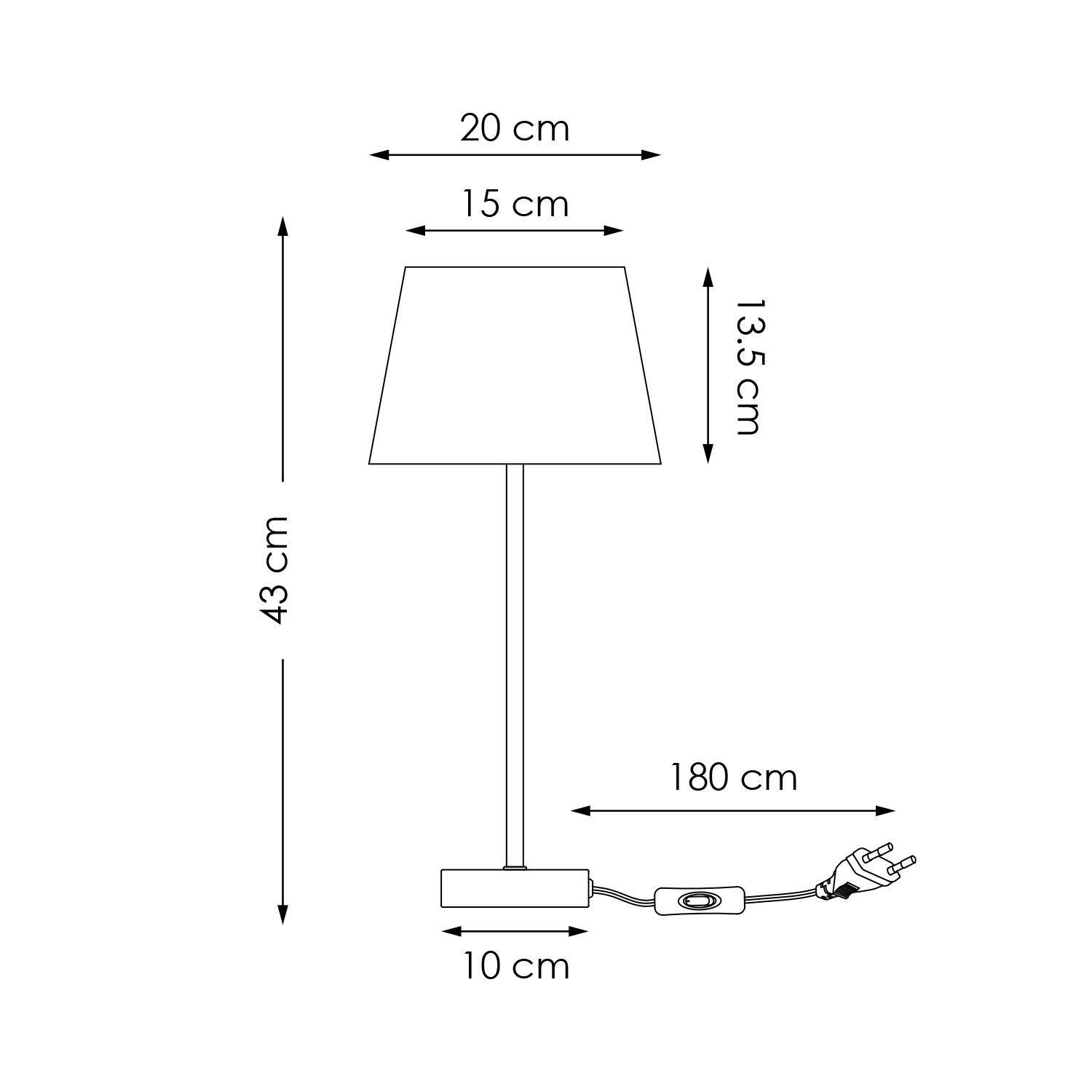 NOUS Living tafellamp Harley (Ø20 cm)