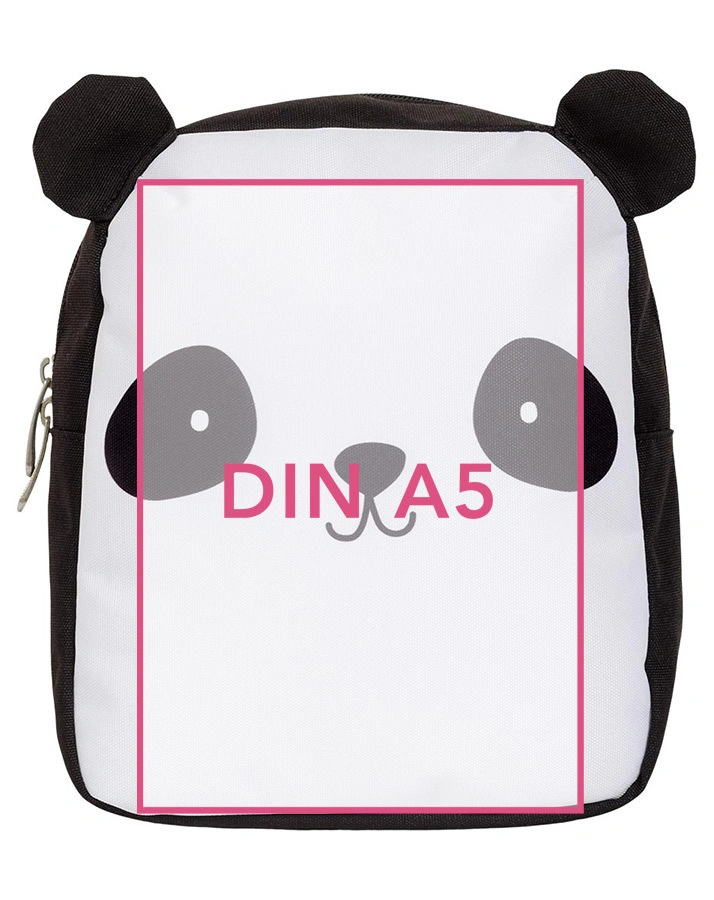 Kinderrucksack LITTLE BACKPACK – PANDA (21x27x10) in schwarz/weiß
