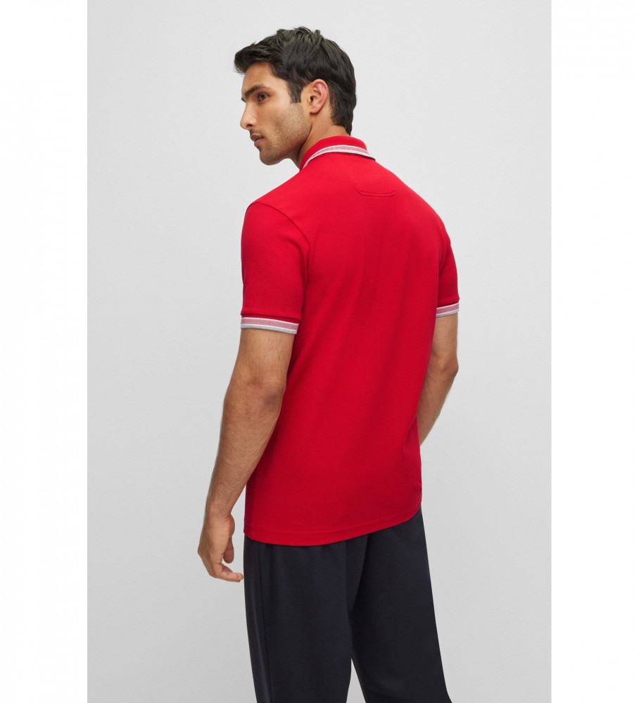 BOSS Polo Paddy vermelho