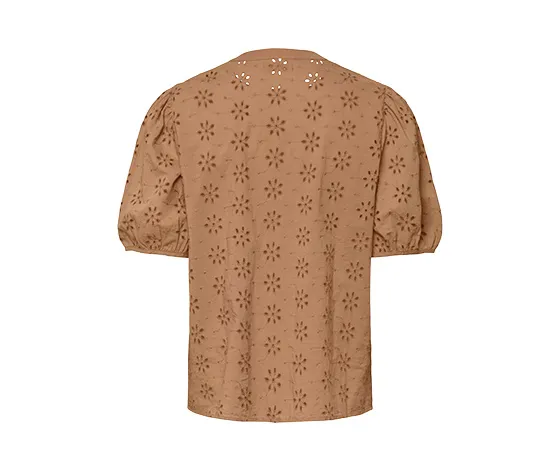 Bluse mit Lochstickerei