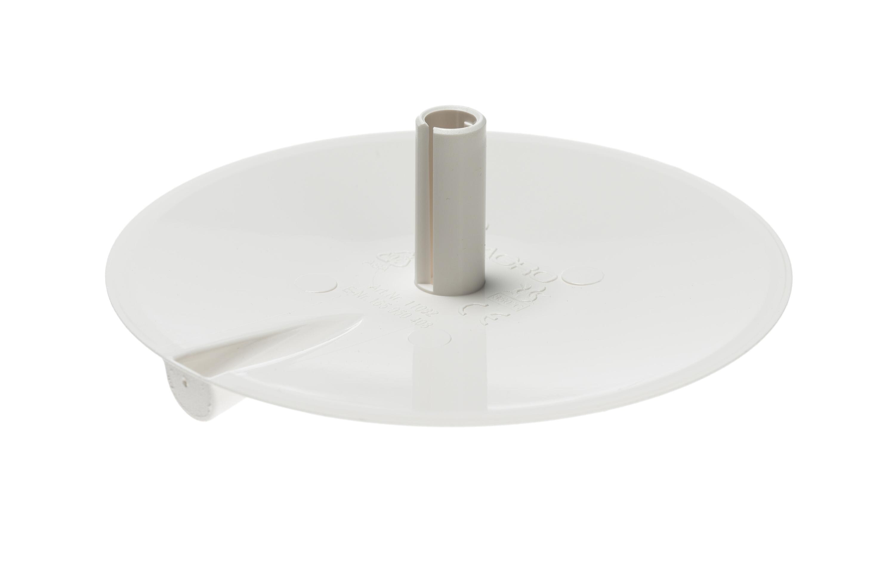 Deckenrosette Ø 98 mm rund mit Kabelauslassmit Kabelauslass