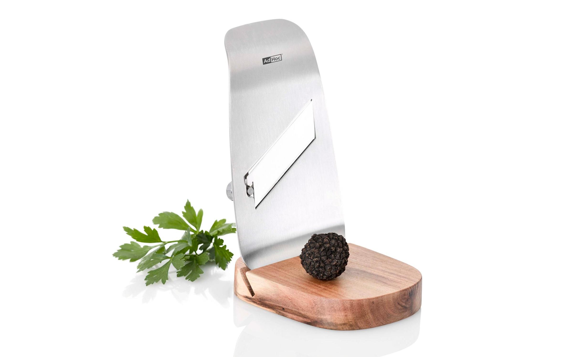 Gourmet-Hobel Tufo Braun/SilberGourmet-Hobel mit Holzständer