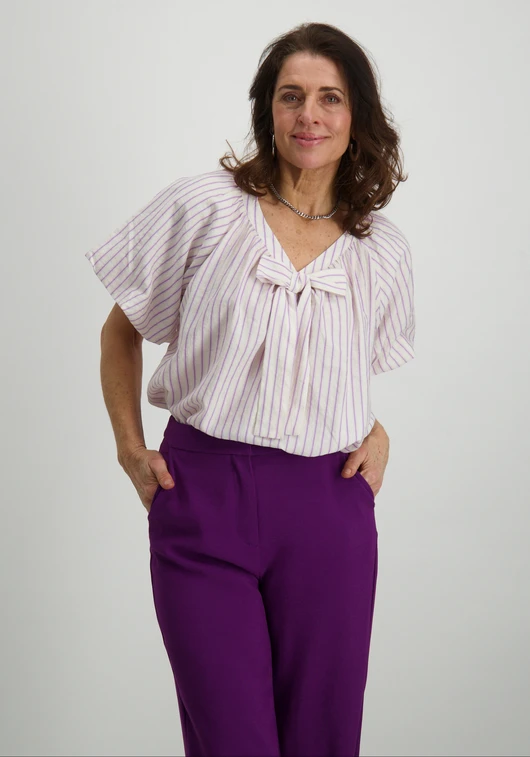 Geisha Blouse stipes 53062-14