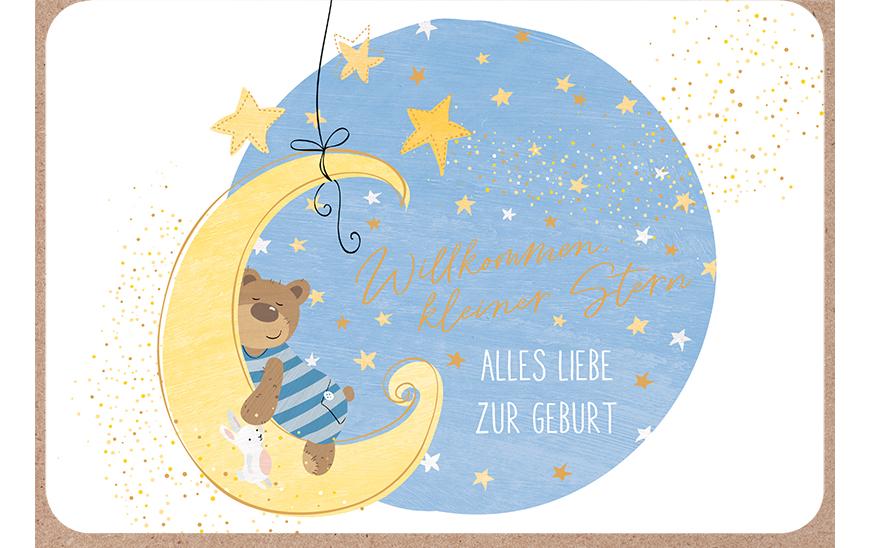 Glückwunschkarte Alles liebe zur Geburt B6Grusskarte zur Geburt