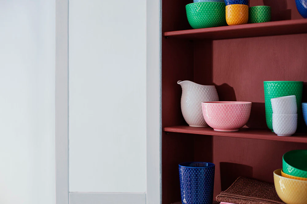 Lyngby Porcelæn  Rhombe Color æggebæger, gul - H: 4,5 cm.