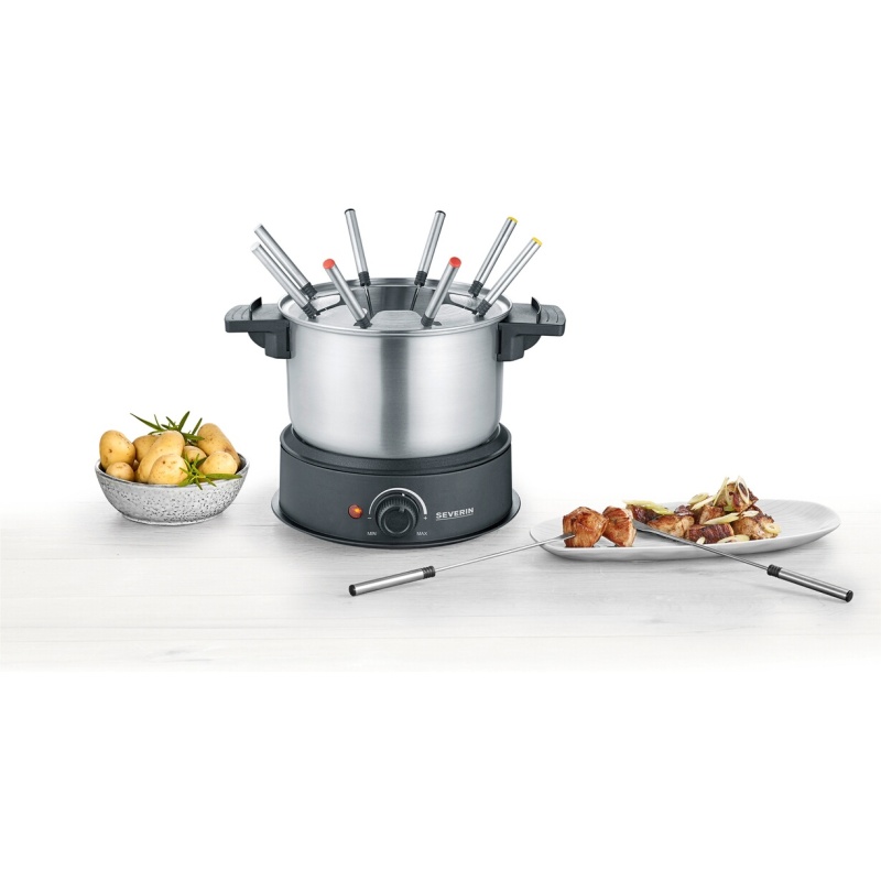 Appareil à fondue FO 2470, acier inoxydable / noir