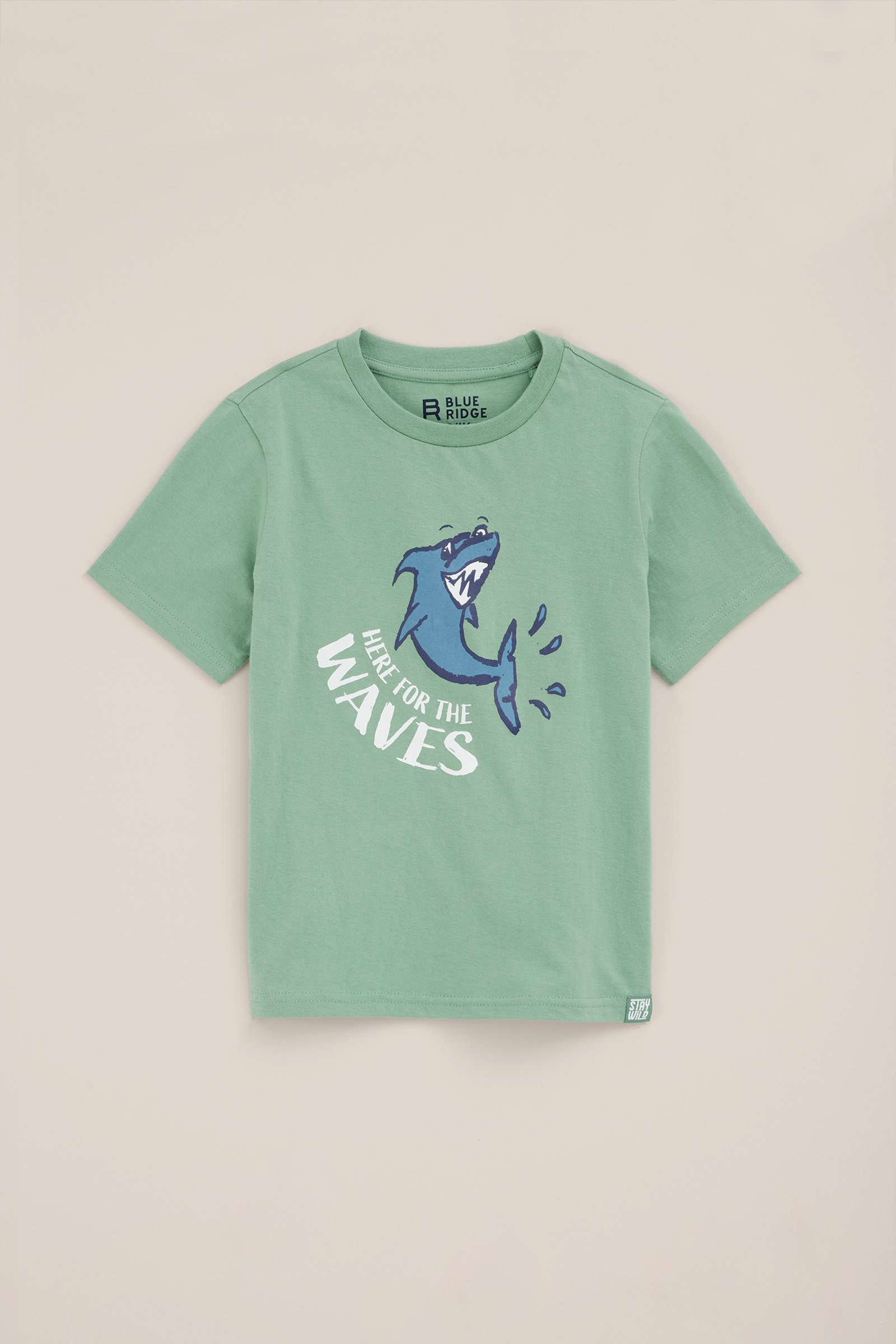 Jongens T-shirt met opdruk WE Fashion Lichtgroen