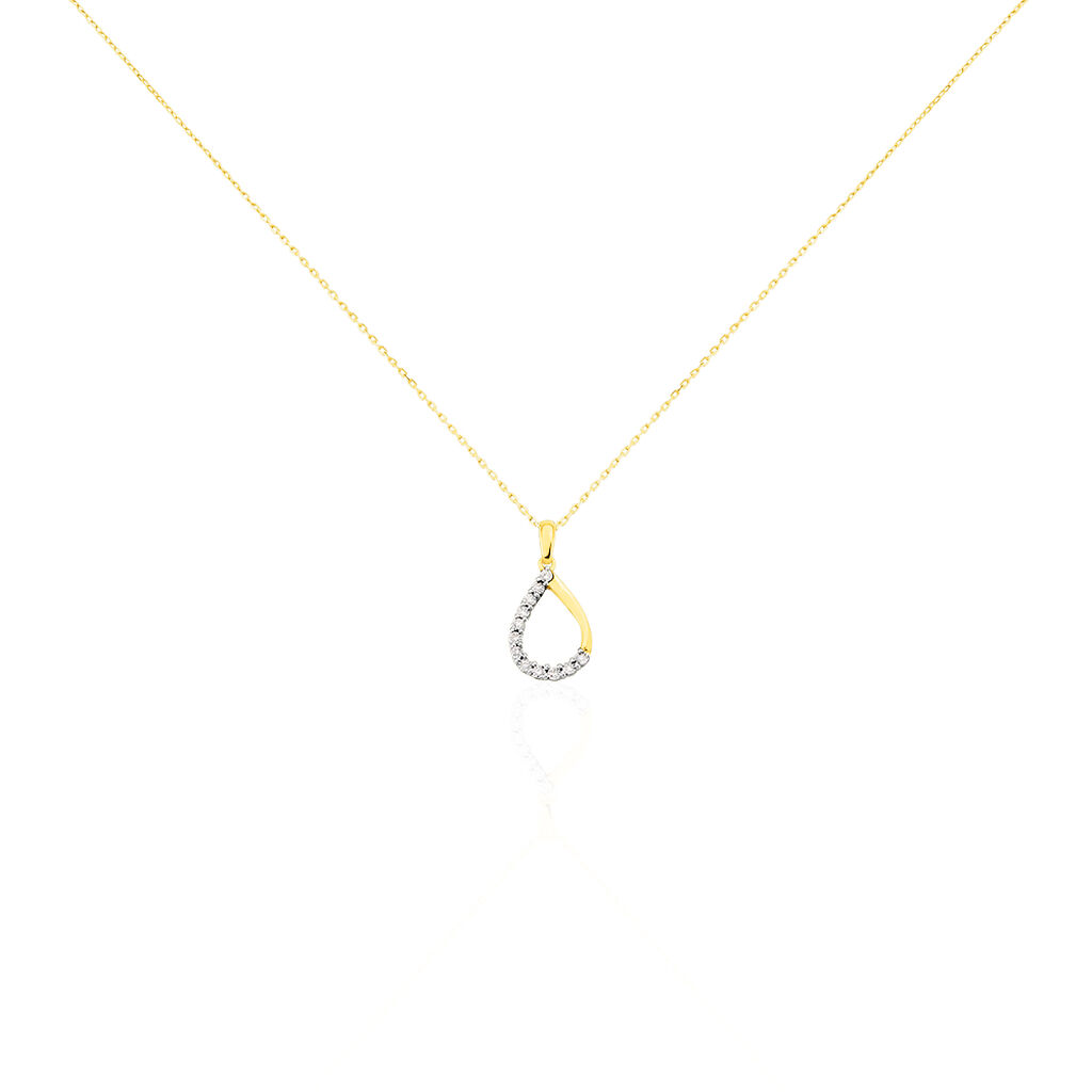 Collier Chrystalise Or Jaune Diamant