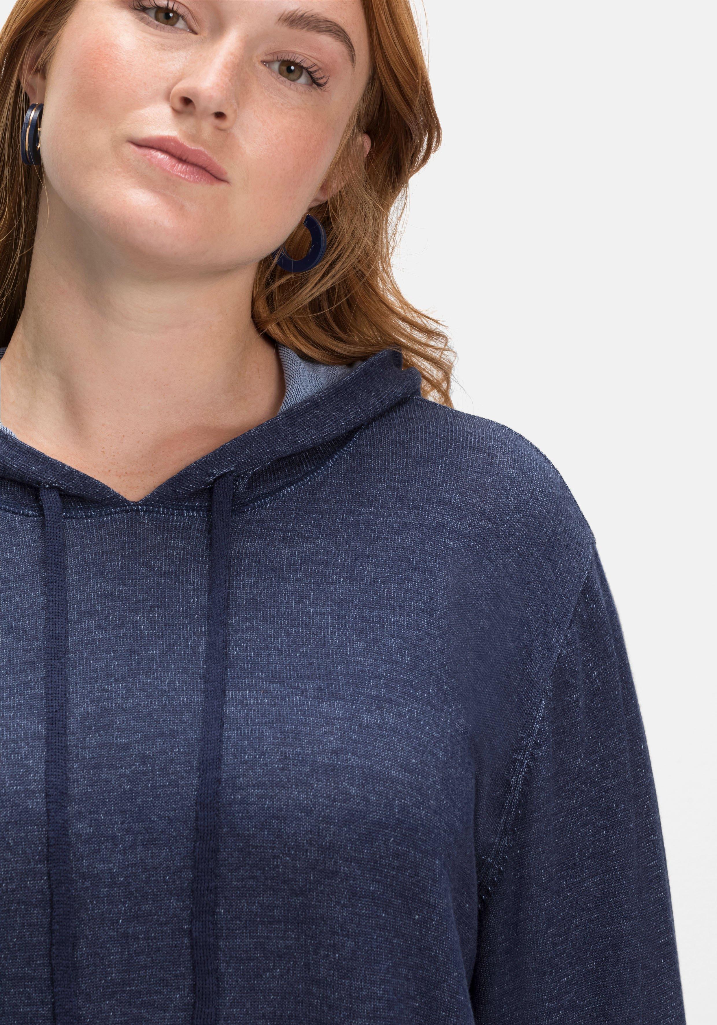 Pullover mit zweifarbiger Kapuze