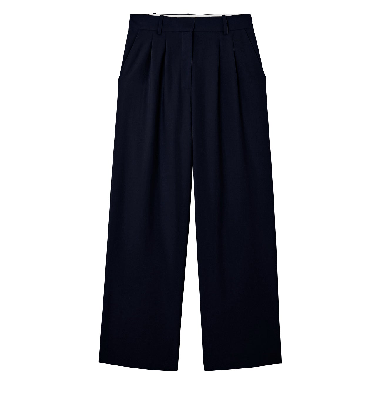Pantalon large à pinces Femme - Marine