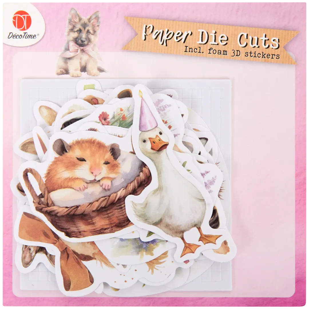 DécoTime papier figuurtjes met 3D stickers Diverse varianten