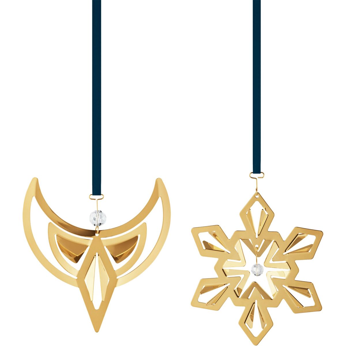 Christmas Collection 2024 Engel & Snøfnugg julepynt, 18K gullbelegg