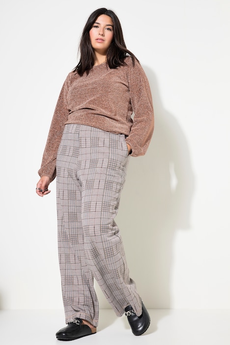 Karohose, Wide Legs, Elastikbund