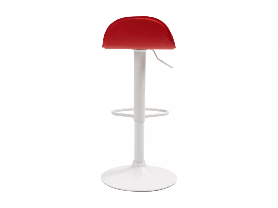 Lot de 2 Tabouret de bar - Similicuir & Métal - Rouge - Lana V2
