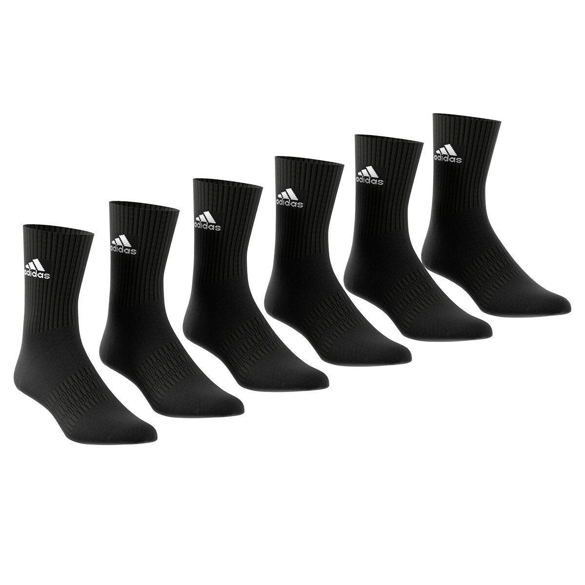 adidas sportsokken - set van 6 zwart