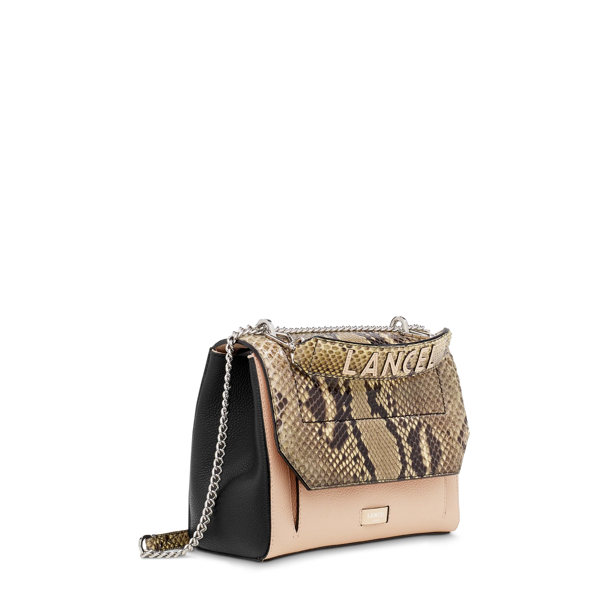Sac rabat avec poignée  Ninon de Lancel-Pollen/Nude/Noir
