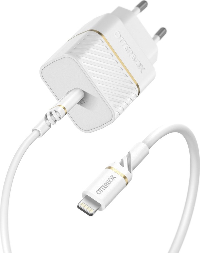 Otterbox USB-Ladegerät »EU Wall Charger 20W USB-C, PD+USB C-Lightning 1m« geeignet für Apple iPhone, Samsung Galaxy, Google Pixel