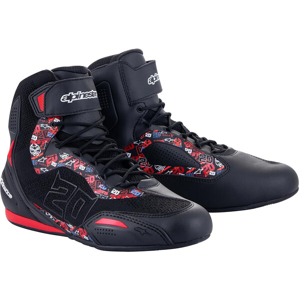 Alpinestars - Baskets Faster-3 Rideknit Fabio Quartararo Noir / Rouge