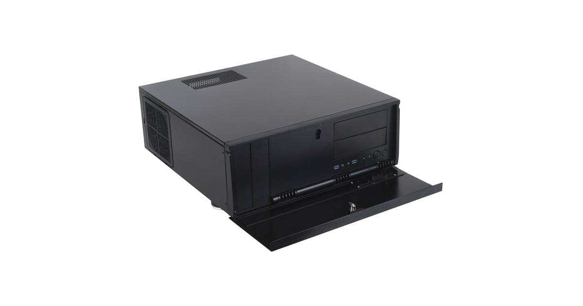 SilverStoneGrandia GD07B HTPC behuizing  (Zwart | 2x USB-A)