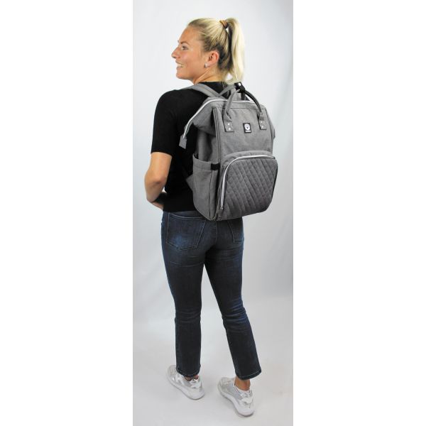Dooky Diaperbackpack Large Grey Melange