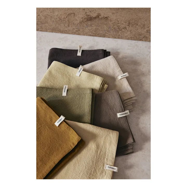 Ferm Living Torchons jours de la semaine - Set de 7