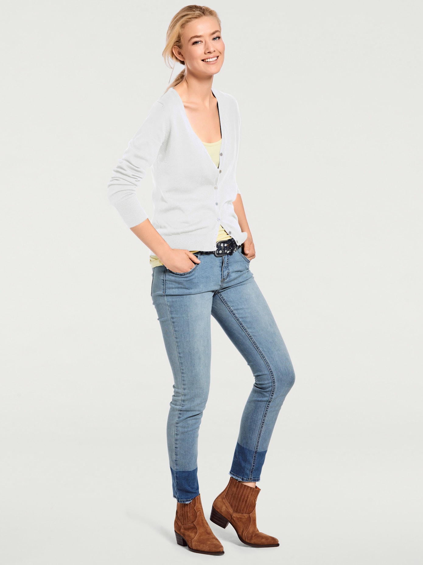Veste en tricot fin style cardigan