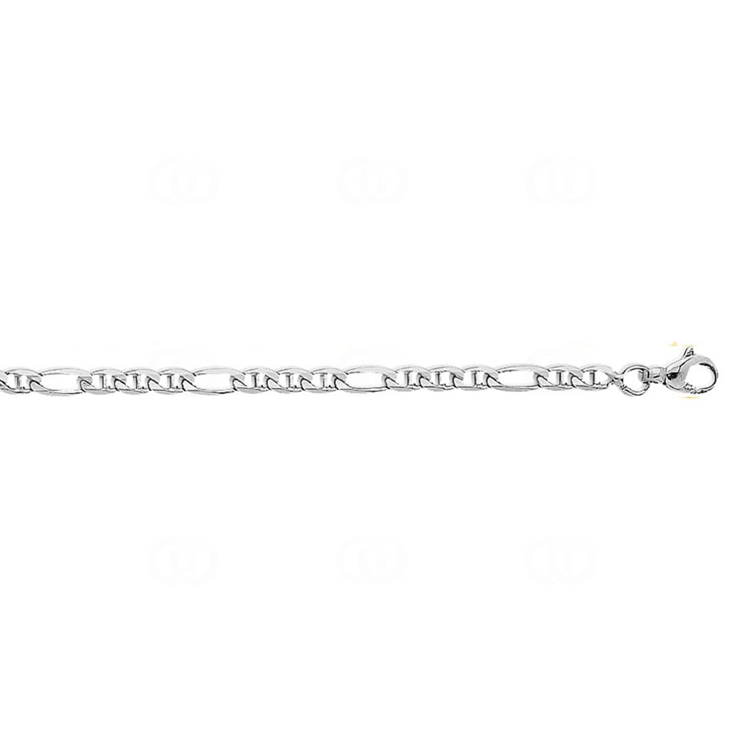 Figaro Stäbchenpanzerkette 750/18 K Weissgold 3mm