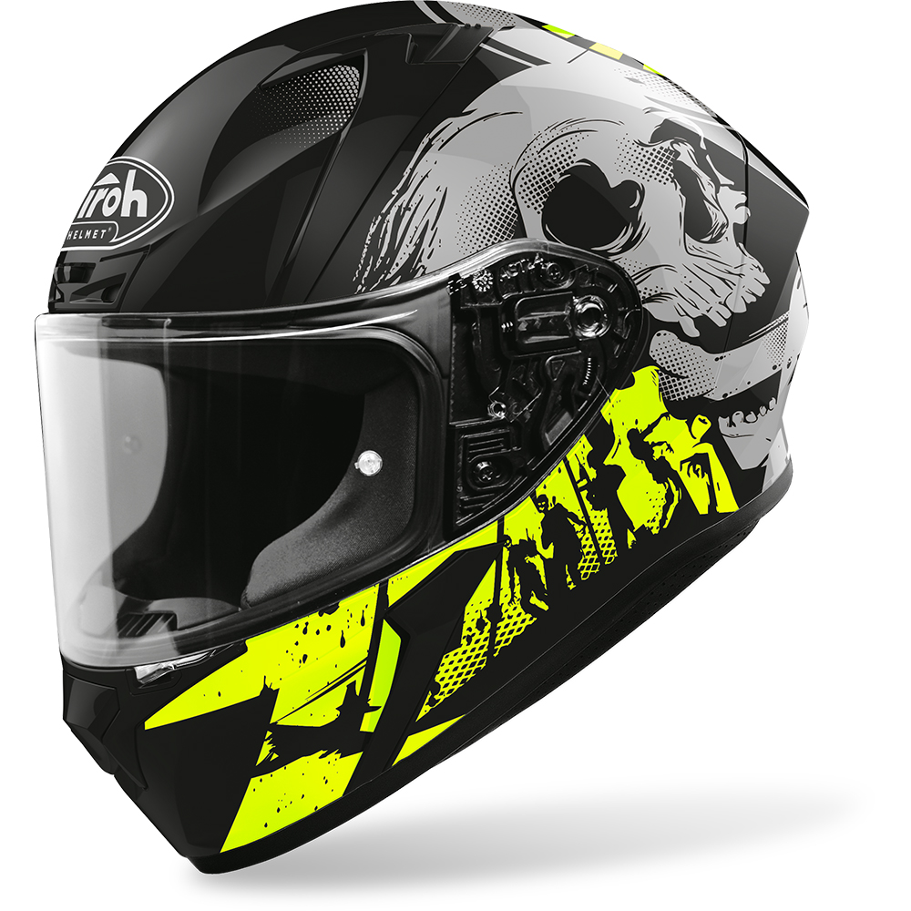 Airoh - Casque Valor Akuna Noir / Gris / Jaune fluo