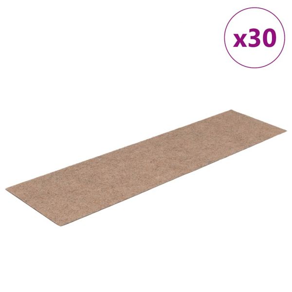 Tapete vidaXL de Escada Adesivos 30 Peças 76x20 cm Retangular - 756262199